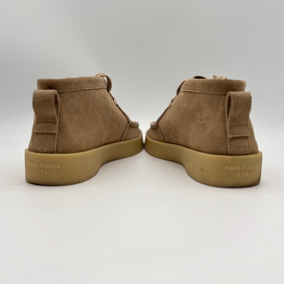 Marc Fisher LTD LMCOOPER Tan Suede Chukka Boots Mens13 MocToe Gum Sole Platform